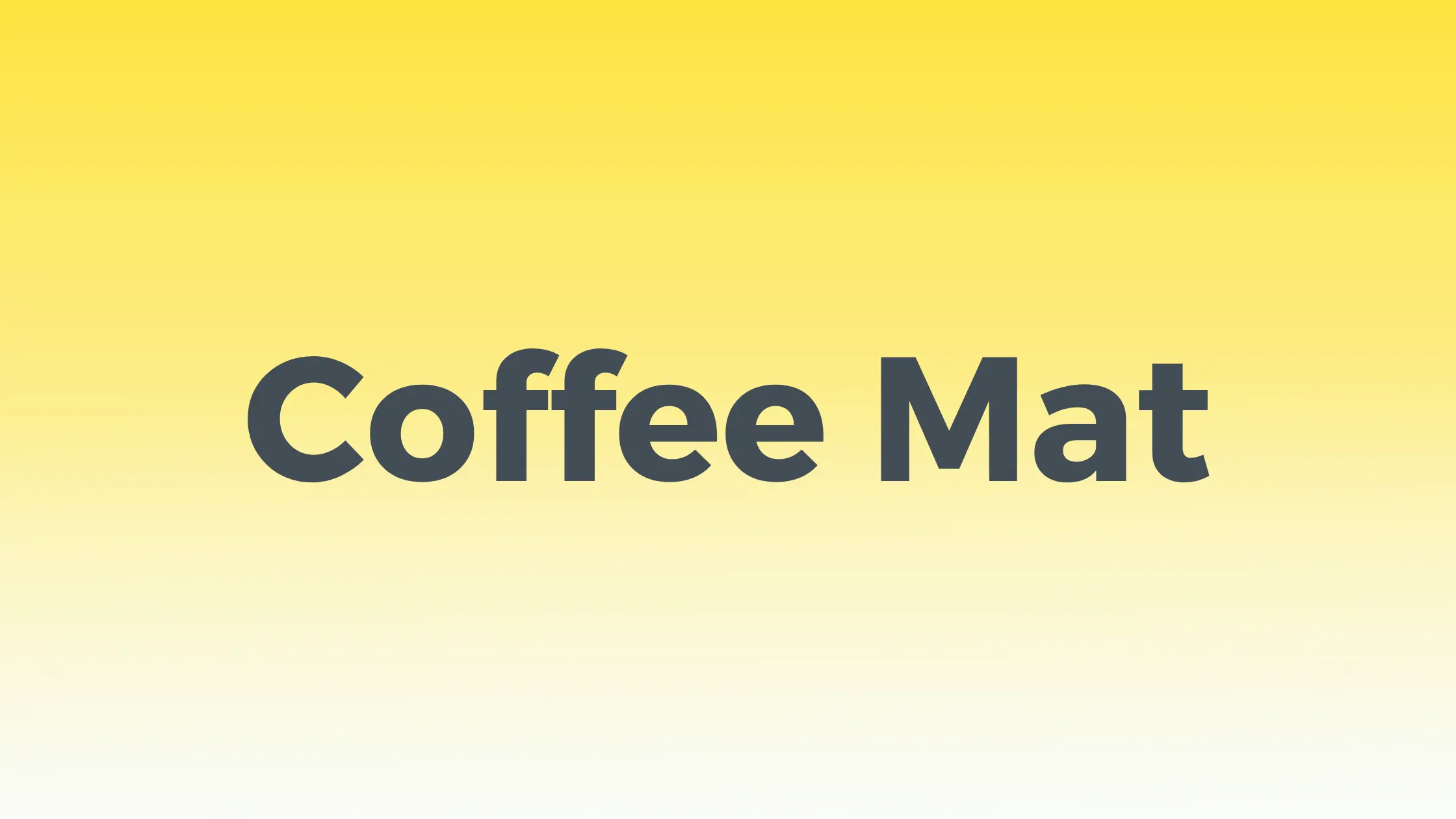 Coffee Mat