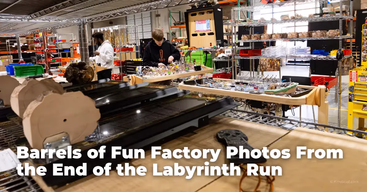 Barrels of Fun Factory Photos From the End of the Labyrinth Run