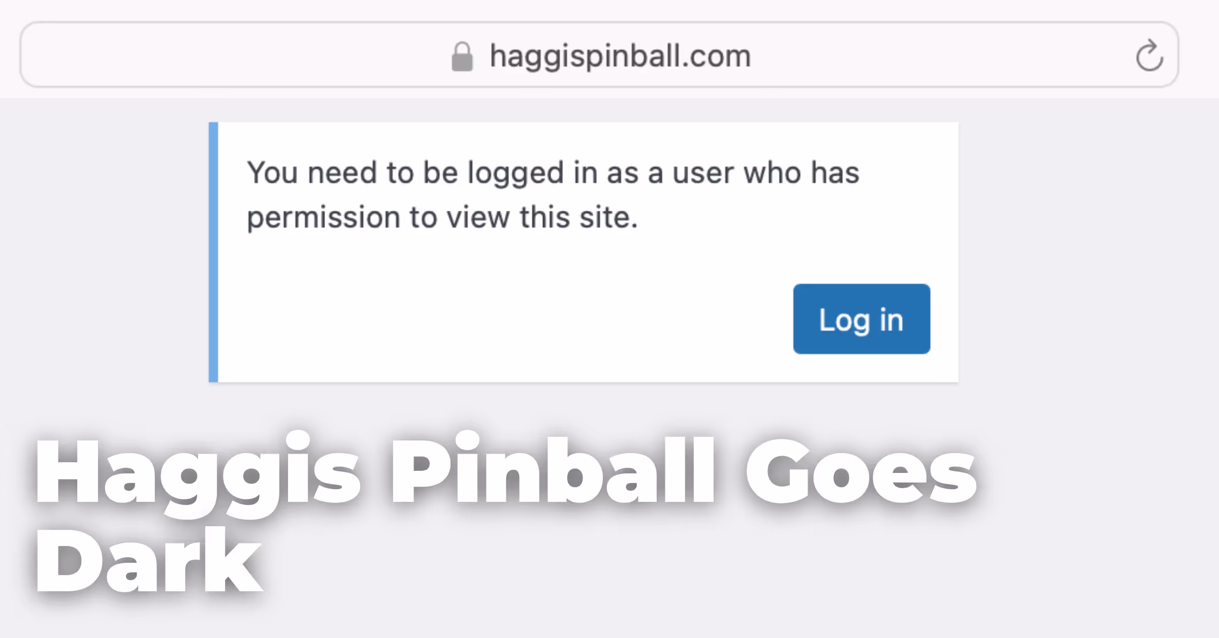 Haggis Pinball Goes Dark; Business Records Indicate Closure