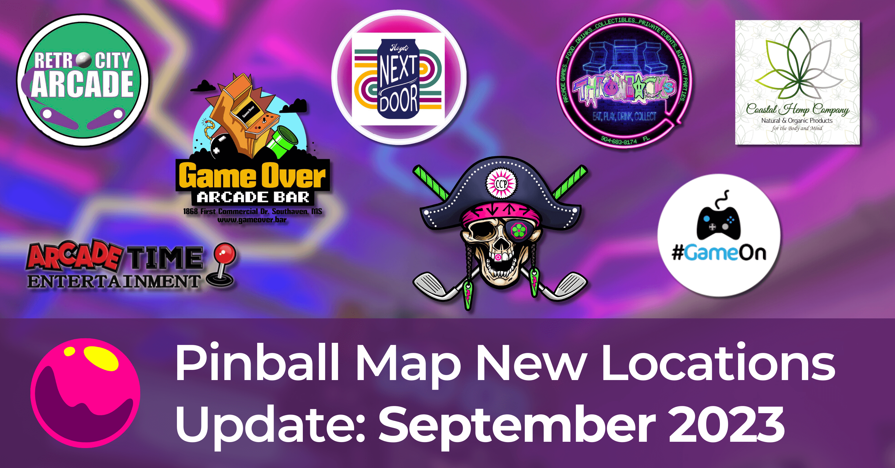 Pinball Map New Locations Update: September 2023