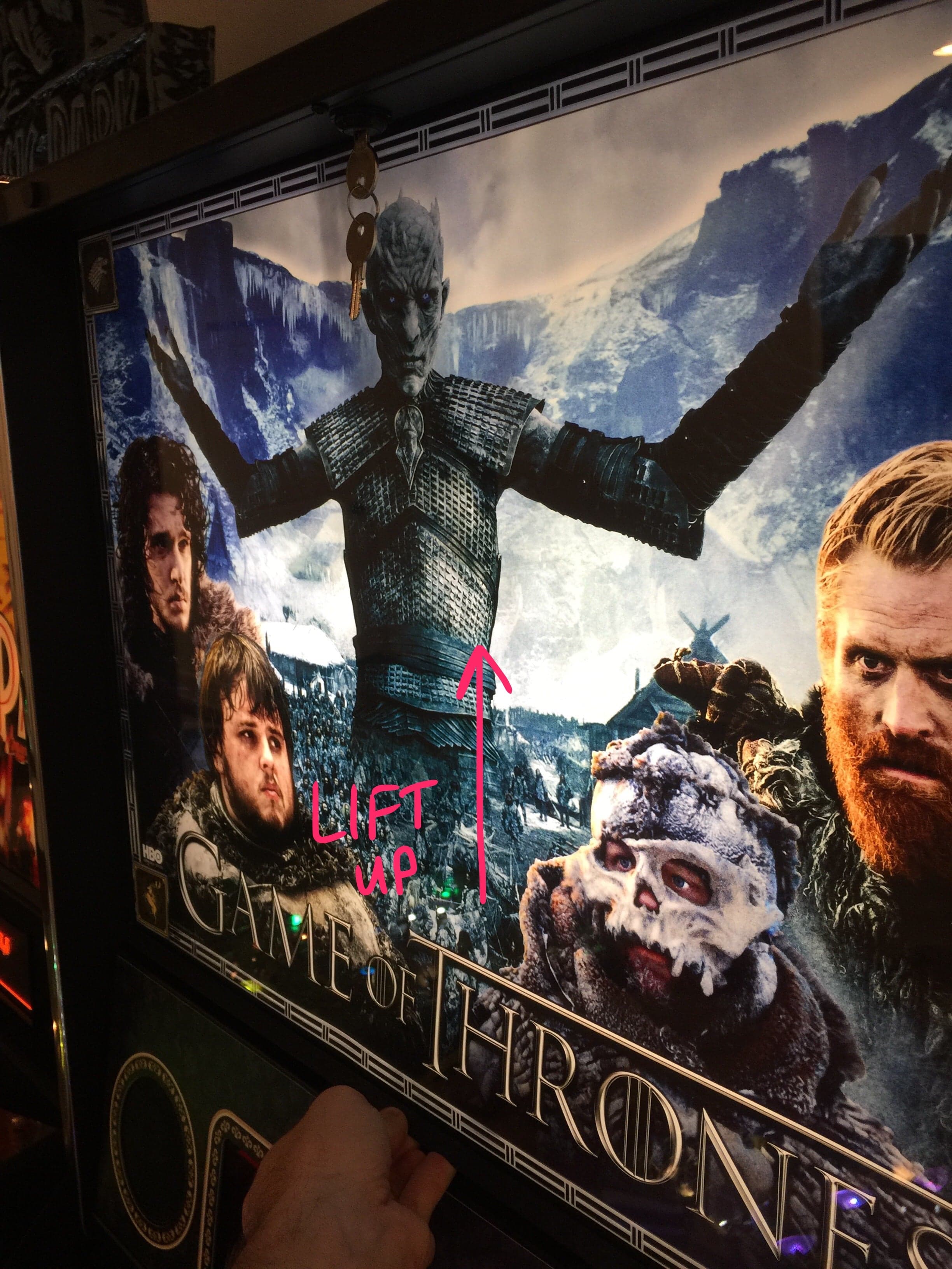 Game of Thrones poster with Night King, characters from different storylines