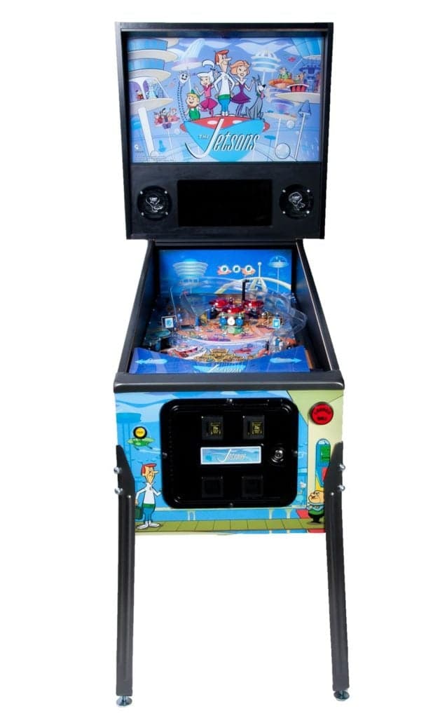 The Jetsons pinball machine with colorful futuristic cartoon characters